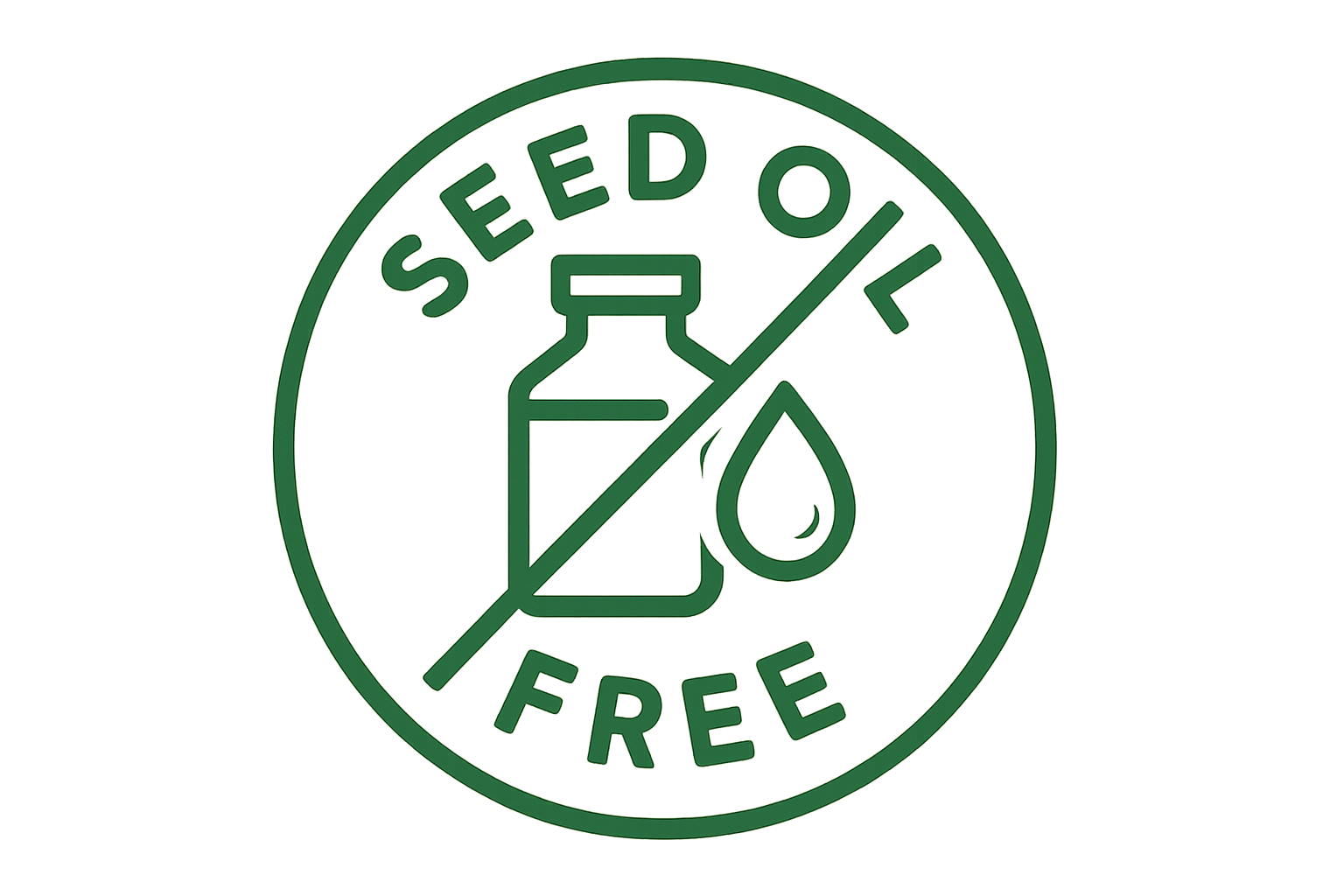seed oil free round icon